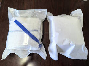 Tamponi Chirurgici Sterili in <span class=keywords><strong>Cotone</strong></span> <span class=keywords><strong>Idrofilo</strong></span> Assorbente di Alta Qualità, Misura Personalizzabile 45*45, Rilevabili a Raggi X, per Interventi Addominali - Product Image 3