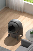 Bac à litière automatique intelligent grande capacité pour chat avec contrôle des odeurs, nettoyage facile, contrôle par application, nettoyage automatique