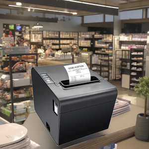 Impresora térmica de recibos de 80mm con cortador automático, Impresión de código de barras POS inalámbrico de alta velocidad, excelente estado para restaurante de supermercado - Product Image 2