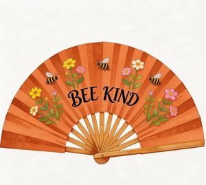 Abanico de Bambú Grande Personalizado de 13 Pulgadas, Abanico Plegable de Bambú para Bodas, Fiestas, Carnavales - Product Image 4