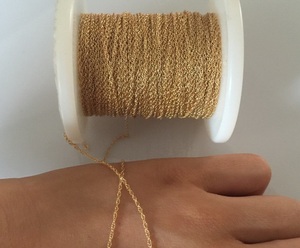 שרשרת זהב 14 קראט מלאה חבלים משולש שרשרת 1 מ מ מ מ מ "מ שרשרת אדווה אמיתי זהב - Product Image 5