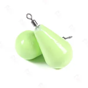 Fish lure luminous lead Pendant 12g-150g water drop shaped swivel lead Pendant Sea fishing accessories