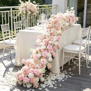 DKB <b>Artificial</b> <b>Flower</b> Factory Customized Long Wedding <b>Flowers</b> Garland and <b>Flower</b> Aisle Runner for Wedding Brown Shades - Product Image 1