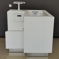 Vente directe des fabricants Comptoir de caisse de caisse blanc Design POS pour supermarché et bureau à domicile