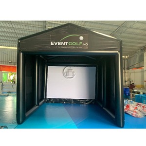 Tente de simulateur de <span class=keywords><strong>golf</strong></span> gonflable imperméable de haute qualité avec écran de projection et toit incliné, tente de <span class=keywords><strong>golf</strong></span> gonflable avec pompe à air - Product Image 1