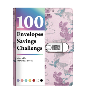 Carnet à spirales verrouillable avec couverture rétro imprimée et brodée, de qualité supérieure, pour journal intime, voyage, bureau et planification quotidienne - Product Image 1