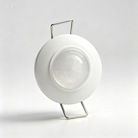 Détecteur de présence PIR encastré 360 degrés 800W 110-240VAC Portée de détection 4m pour interrupteur d'éclairage de salle de bain et de couloir
