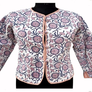Chaqueta de Forro Polar Reversible Étnica Bohemia para Mujer, Transpirable, de Secado Rápido, Chaqueta Corta de Invierno, 100% Algodón, Precio al por Mayor - Product Image 4