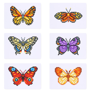 Haute Qualité 6 Pièces 5d Mini Diamant Peinture Personnalisé Dessin Animé Papillon Fine Artisanat Petit Diamant Peinture Kits pour Enfants Deor - Product Image 4