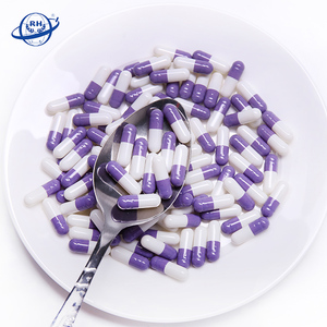 Nhà máy Trung Quốc kích thước 0 1 2 3 4 viên nang dược phẩm gelatin cứng rỗng viên nang phân hủy sinh học màu trắng tím - Product Image 1