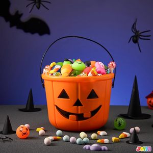 Panier à bonbons et seaux <span class=keywords><strong>Jack</strong></span> <span class=keywords><strong>O</strong></span> Lantern pour le tour ou le traitement, seaux orange pour Halloween Trick or Treat Seau à citrouille - Product Image 6