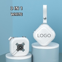 Cable USB tipo C portátil con logotipo OEM, Cable DE DATOS DE cargador rápido 3 en 1 5A con soporte retráctil múltiple creativo para ordenador