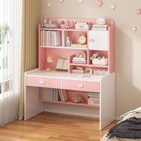 Table d'étude pour étudiants, bureau pour enfants, combinaison de table et de chaise avec bibliothèque, table d'écriture simple pour chambre d'enfant