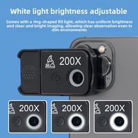 Source-factory High-magnification S200X Electron Microscope HD Smartphone Optical Professional Magnifier White purple Light for