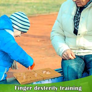 Papan tempel kayu 9 lubang, untuk terapi pekerjaan, meningkatkan kecocokan jari, tes keterampilan <span class=keywords><strong>Motor</strong></span> halus, Kit tes papan pasak sembilan lubang - Product Image 6