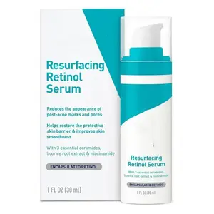 Ceram anti-acne de marca própria para cuidados com a pele do rosto, soro facial de retinol para revestimento com vitamina B5 Hialurônica por atacado