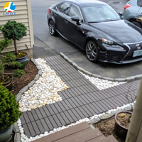 Venta al por mayor de baldosas de césped artificial DIY impermeable decoración de jardín baldosas de suelo entrelazadas