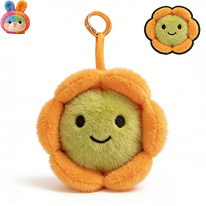 Breloque en peluche Kawaii en forme de <span class=keywords><strong>tarte</strong></span> aux œufs, croûte croustillante douce, visage mignon, logo personnalisé caramel, commande en gros, direct usine, OEM sucré - Product Image 1
