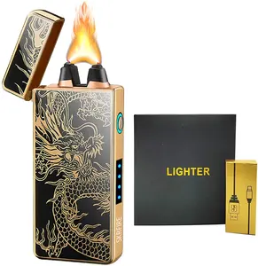 Lovisle Tech Pulsed Flame Electric Lighter Plasma Flame Arc Lighter Rechargeable USB Lighter with Battery Indicator