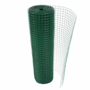 Malla de alambre soldada con revestimiento de plástico hexagonal, acero inoxidable recubierto de Pvc galvanizado para red de protección Poultry