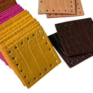 창의적인 DIY 천공 PU 가죽 시트 다양한 스타일 조합 가방 짜기 수제 가벼운 가방 액세서리 - Product Image 4