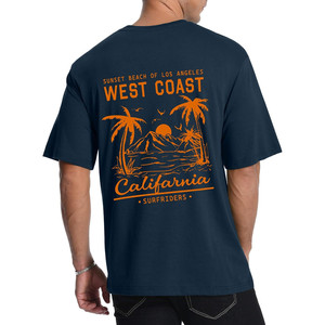T-shirt estiva da uomo Aiyino California West Coast con stampa palma in tessuto jersey - Product Image 5