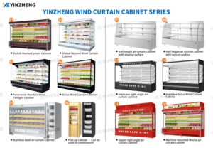 Exhibidor Refrigerador Vertical Multiusos para <span class=keywords><strong>Supermercados</strong></span> Comerciales YINZHENG, Refrigerador Abierto para Frutas y Verduras con Cortina de Aire - Product Image 5
