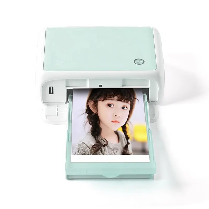 HPRT AR Printer Foto Berwarna 300Dpi Mesin Cetak Gambar Saku Mini Portabel untuk 4X6 Inci Pewarna Sublimasi Printer Foto HD