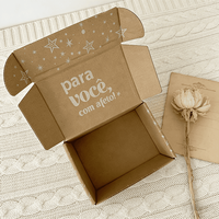 Boîte d'expédition en papier kraft avec impression offset étoilée, boîtes en carton ondulé pour cadeaux, parfums, bougies, produits d'expédition