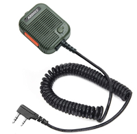 Mikrofon Speaker Genggam ABBREE AR 152 Dual PTT Kenwood 2 Pin Clear untuk Radio Dua Arah UV 5R UV 21 Pro BAOFENG QUANSHENG