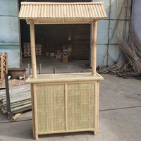 Pavillon en bambou et bois pour zones scéniques extérieures, stands de parc, décoration rurale de ferme, comptoirs de bar en bambou de style chinois
