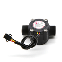 Capteur de débit de liquide DIJIANG ZJ-S201 en nylon plastique G1/2'' avec sortie impulsion/RS485/4-20mA, débitmètre 1-25L/min pour machines à eau potable