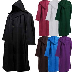 GOLDSTITCH <b>Men</b> Hooded Robe <b>Cloak</b> Knight Fancy Cool Cosplay Costume - Product Image 4