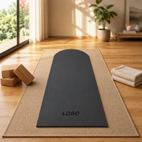 Tapis de yoga en caoutchouc naturel de qualité supérieure, imperméable, antidérapant, durable, écologique, de forme ovale, 183 cm, 4 mm d'épaisseur