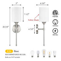 Lampe murale de style nordique ETL en stock aux États-Unis, luminaire mural moderne de luxe pour chambre à coucher, salon et fond de scène
