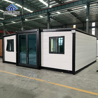 Maison conteneur préfabriquée haut de gamme de 20 pieds à double aile extensible avec toilettes, conforme aux normes AS/NZS, maison modulaire pliable pour habitation