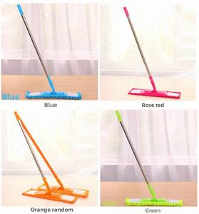 Tête <span class=keywords><strong>de</strong></span> vadrouille plate en microfibre chenille 40*13cm avec long manche télescopique <span class=keywords><strong>pour</strong></span> le nettoyage des sols. - Product Image 3