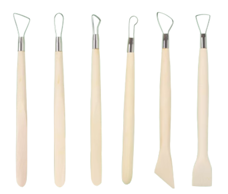 Premium 8pcs Pottery Tools Clay Wood