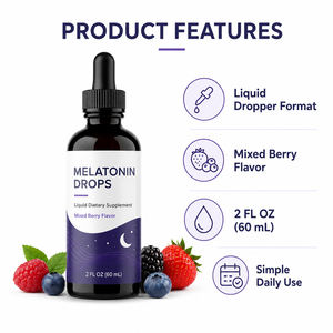 Gouttes de mélatonine liposomale de haute qualité Naturemade 98% Supplément en vrac 60mg 5mg 3mg 10mg Ashwagandha Théanine Adulte - Product Image 3