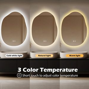 Gương thông minh với loa <span class=keywords><strong>bluetooth</strong></span> và đèn LED, phát nhạc và tin tức cho thói quen buổi sáng nâng cao - Product Image 4