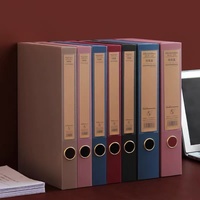 Porte-documents A4 de luxe personnalisé avec couverture rigide, organiseur de documents professionnels avec mécanisme à anneaux métalliques et logo personnalisé