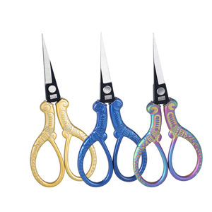 Petits ciseaux rétro en acier inoxydable pour couper les fils, broderie, point de croix, usage domestique, plusieurs couleurs - Product Image 1