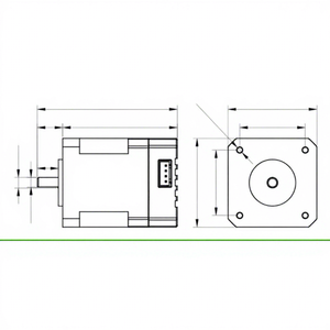 WeiDe Modern Drive Control Integrated <b>Stepper</b> Motor Speed Reducer 66.25mm Length 42mm Width 1000g Construction <b>Machinery</b> Parts - Product Image 1