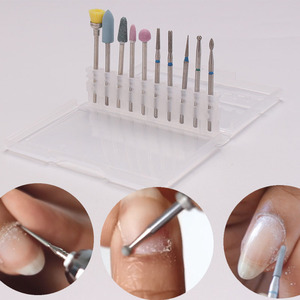 Bộ mũi khoan móng bằng thép vonfram 10 chiếc, đầu kim cương, đường kính 3/32, mũi khoan móng bằng cacbua kim loại - Product Image 4