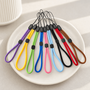 Correa de Muñeca Trenzada Ajustable OEM ODM <span class=keywords><strong>para</strong></span> Teléfono, con Logotipo Personalizado, Hebilla Deslizante Negra, Correa Corta <span class=keywords><strong>para</strong></span> Cámara, Llavero, Venta al Por Mayor - Product Image 1