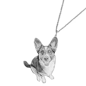 Custom Huisdier Kat Foto Ketting 925 Sterling Zilver Hond Kat Foto Ketting Huisdier Memorial Sieraden