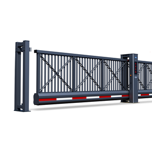 Porte coulissante suspendue en métal industrielle personnalisée sans roues, résistante au vent, haute sécurité pour usine et parc industriel - Product Image 2