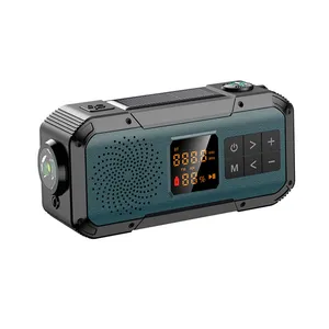 D589 rádio fm doméstico, som ativado carregamento solar sem fio hd stereo, alto-falante militar, para janela ao ar livre