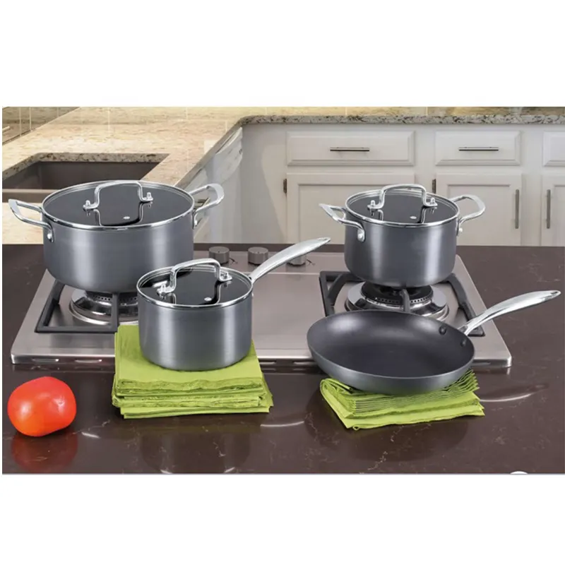 Aluminum hard anodized cookware