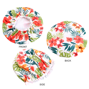 Gorro <span class=keywords><strong>de</strong></span> ducha a <span class=keywords><strong>precio</strong></span> <span class=keywords><strong>de</strong></span> fábrica para mujer con cordón elástico, accesorios <span class=keywords><strong>de</strong></span> flores impermeables, gorros <span class=keywords><strong>de</strong></span> <span class=keywords><strong>baño</strong></span> Eva - Product Image 3